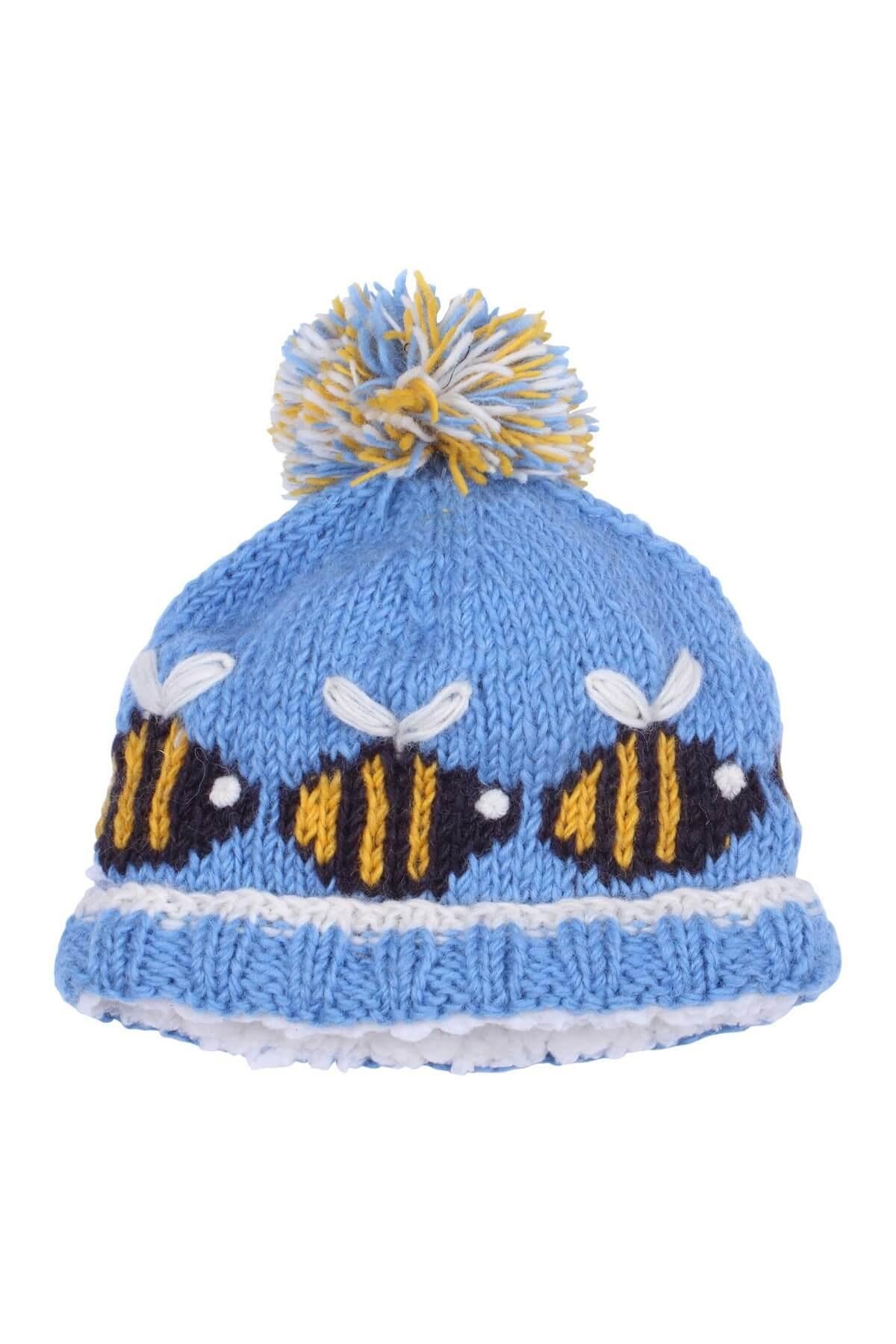 Kids Animal Bobble Hat Bumble Bee