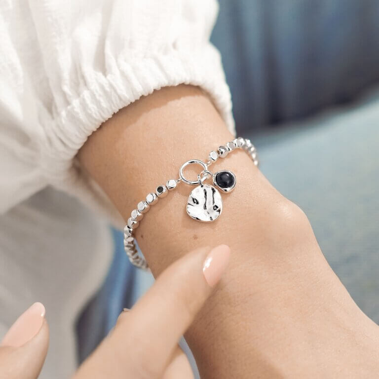 Spirit Stones | Blue Sandstone | Silver | Bracelet | 17.5cm Stretch