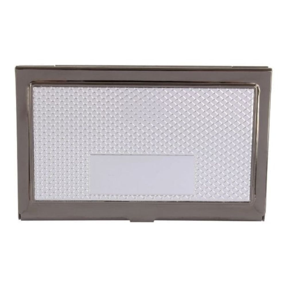 Chrome Business Card Holder With Engravable Area