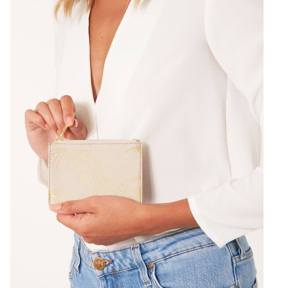Palm Print Card Holder | Nude Pink | 12.5 X 8.5cm