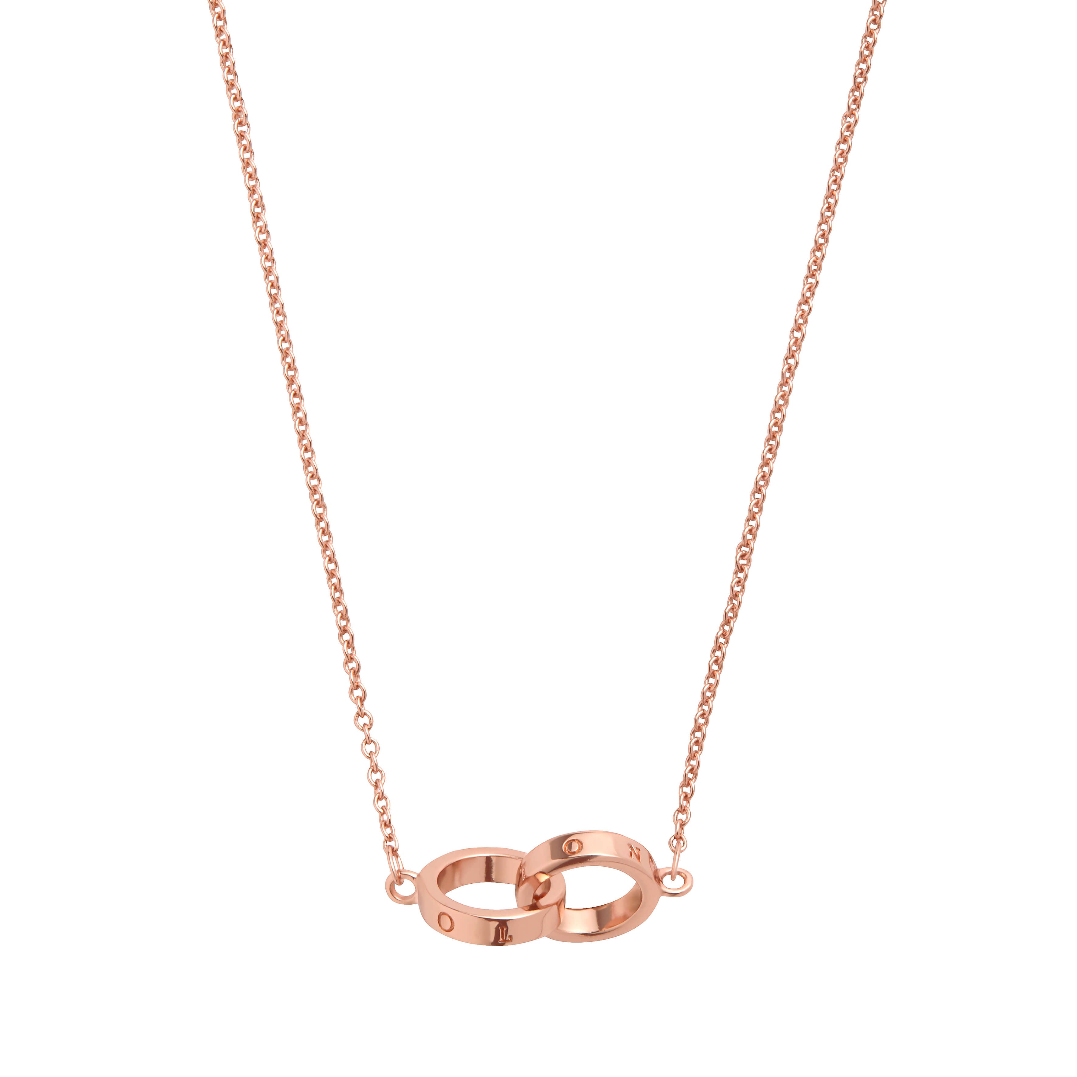 The Classics 18K Rose Gold Plating Interlink Necklaces