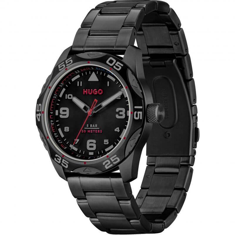#TREK Black IP Bracelet Gents Watch