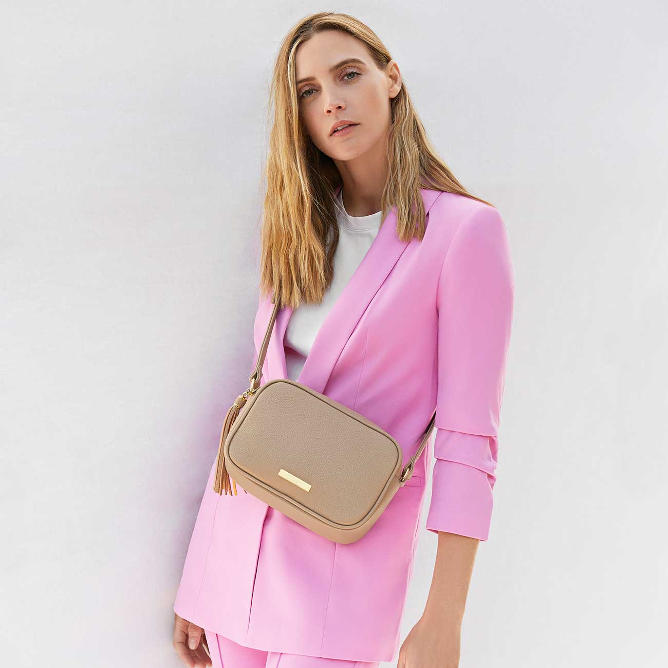 Sophia Tassel Crossbody Bag | Taupe