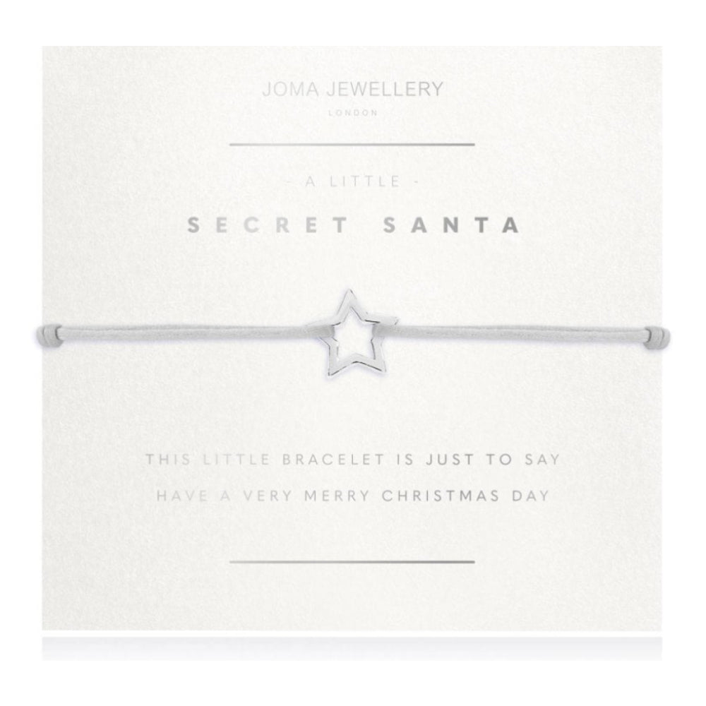A Little - Secret Santa - Silver- 18cm Adjustable Bracelet