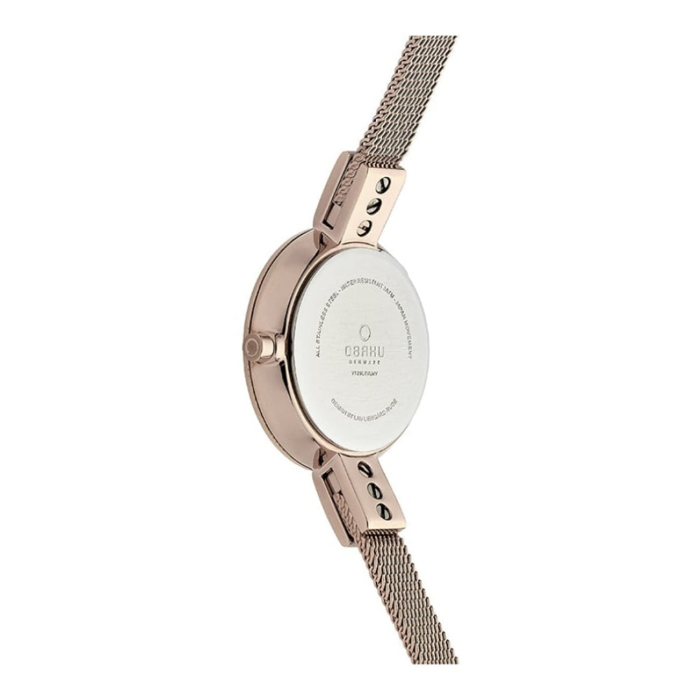 SIV - AZURE Rose Gold Plated Stainless Steel Mesh Bracelet Watch