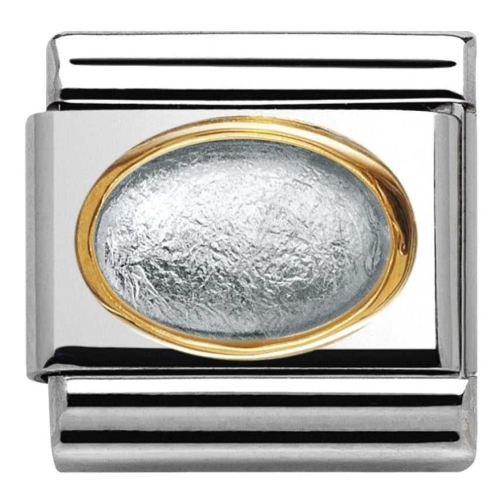 Classic Gold Set Silver Rock Link