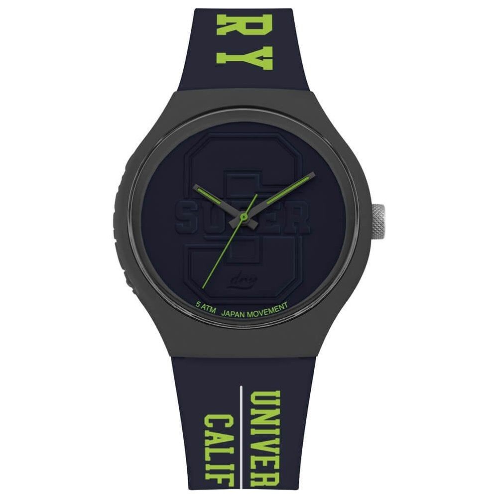 Urban XL Varsity Matt Blue Dial With Green Print On Blue Strap Gents Watch