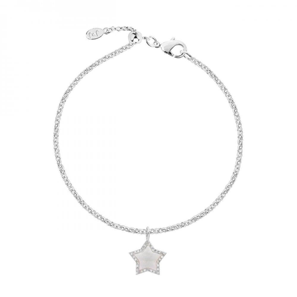 Pearlina | Silver | Mother Of Pearl Star | Bracelet | 19cm Total Length