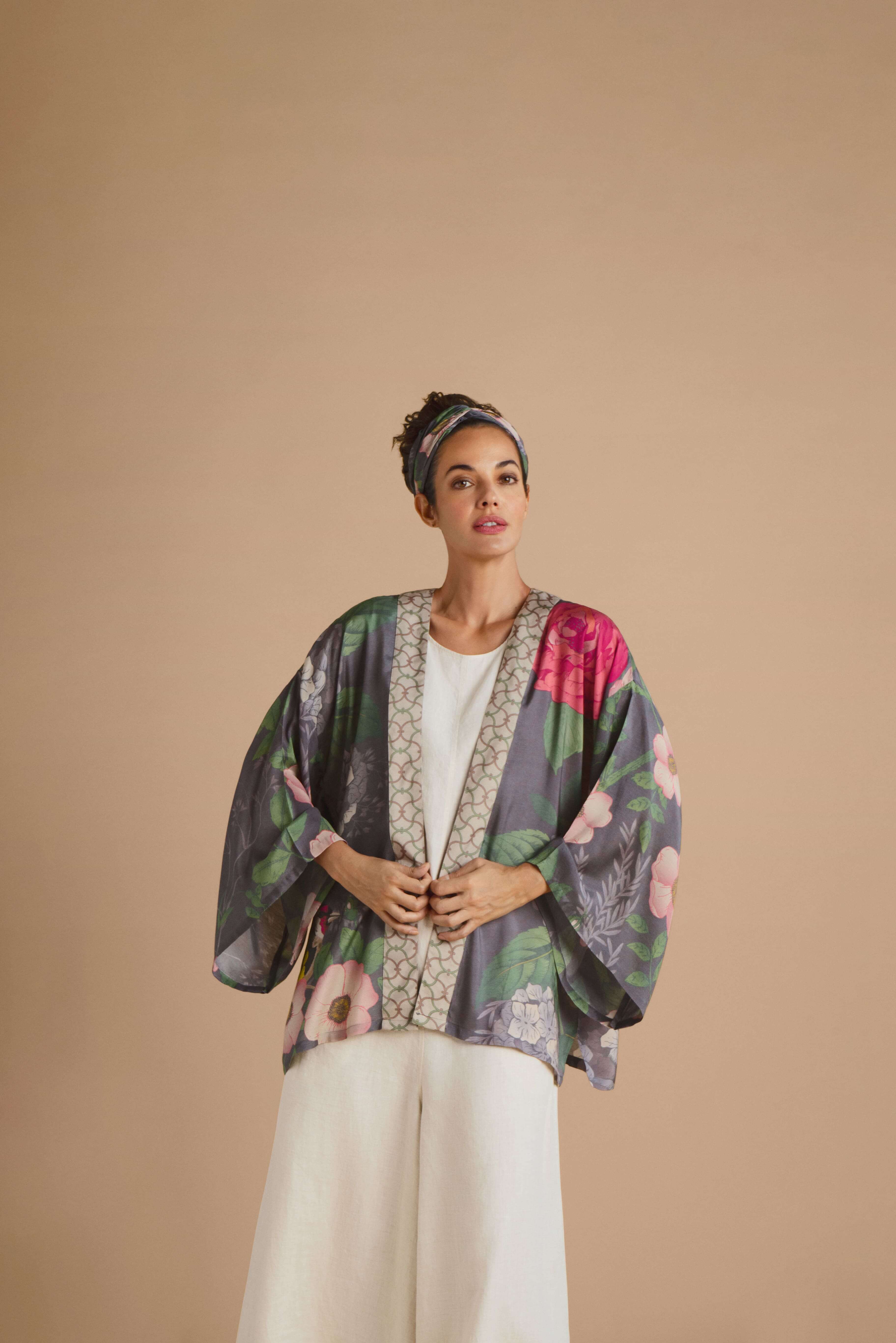 Hedgerow Kimono Jacket - Pewter