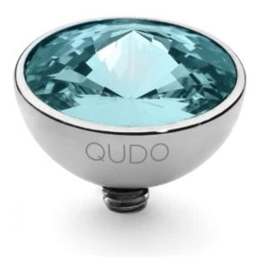 Famosa Silver 11.5mm Bottone Ring Top Light Turquoise