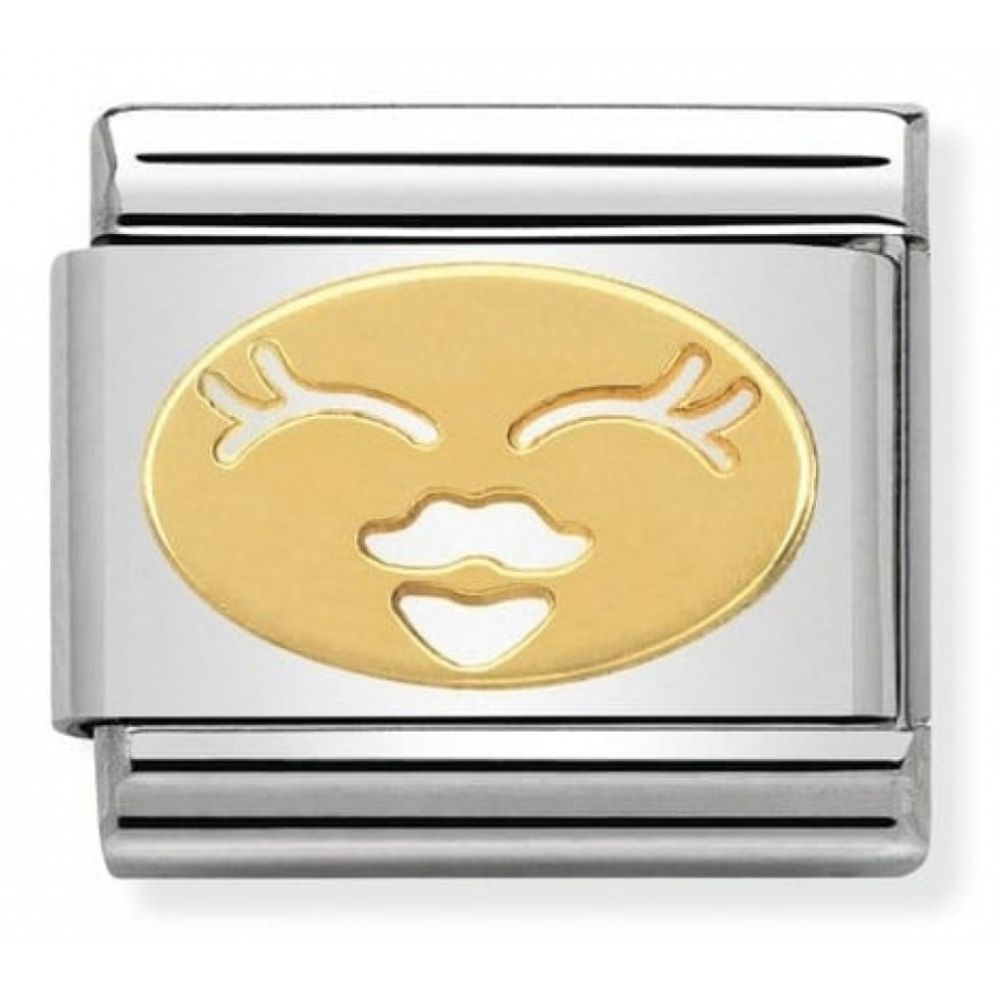 Classic Her Smile In Stainless Steel & 18k Gold Charm