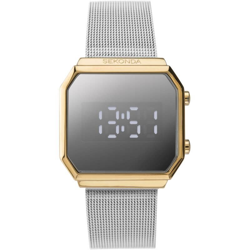 Gold Plated Ladies Digital Watch