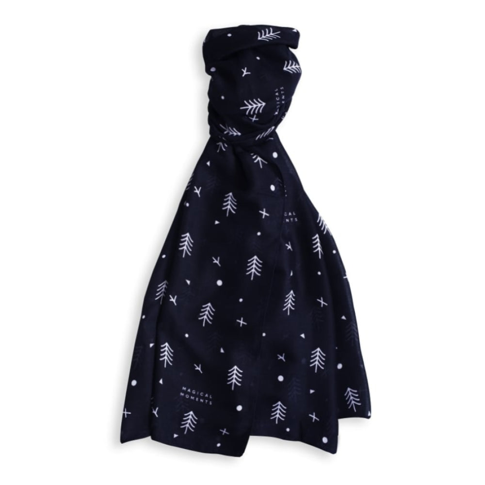 SENTIMENT SCARF - MAGICAL MOMENTS - navy - 184x86cm