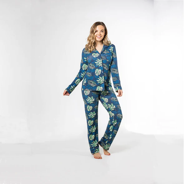 Joya Bamboo Pyjamas Tropical Leaf Edmonds - Main Image