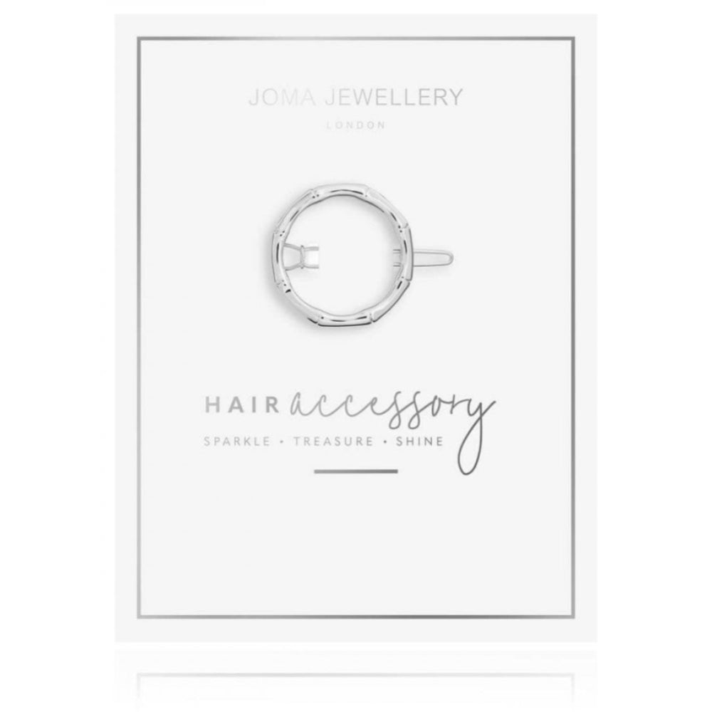 Hair Accessory | Bamboo Silver Hoop Hair Clip