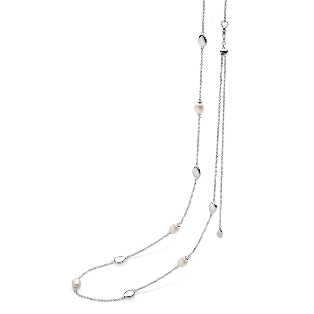 Coast Pebble Pearl Station Toggle Necklace