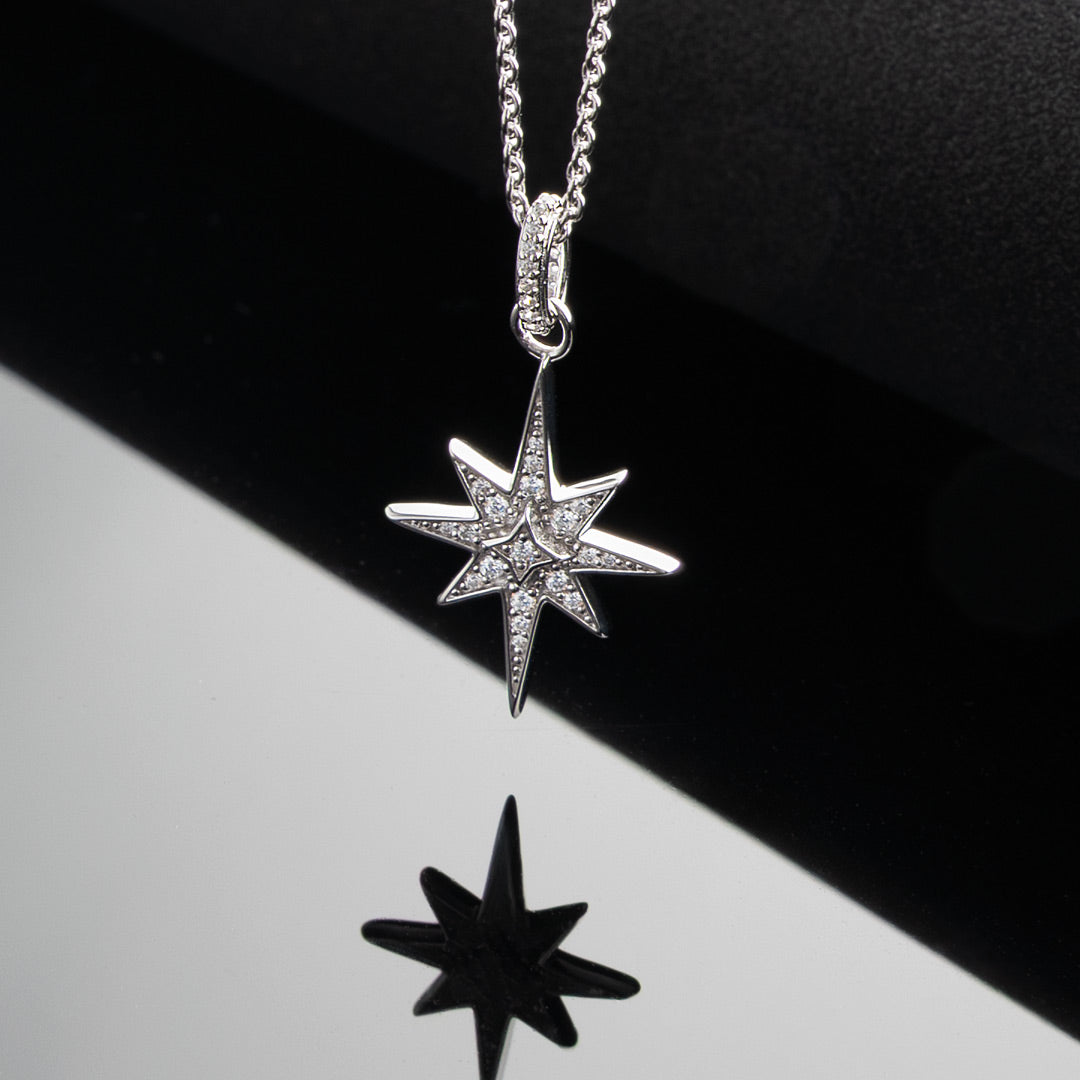 Céleste North Star CZ RP Midi 18″ Necklace