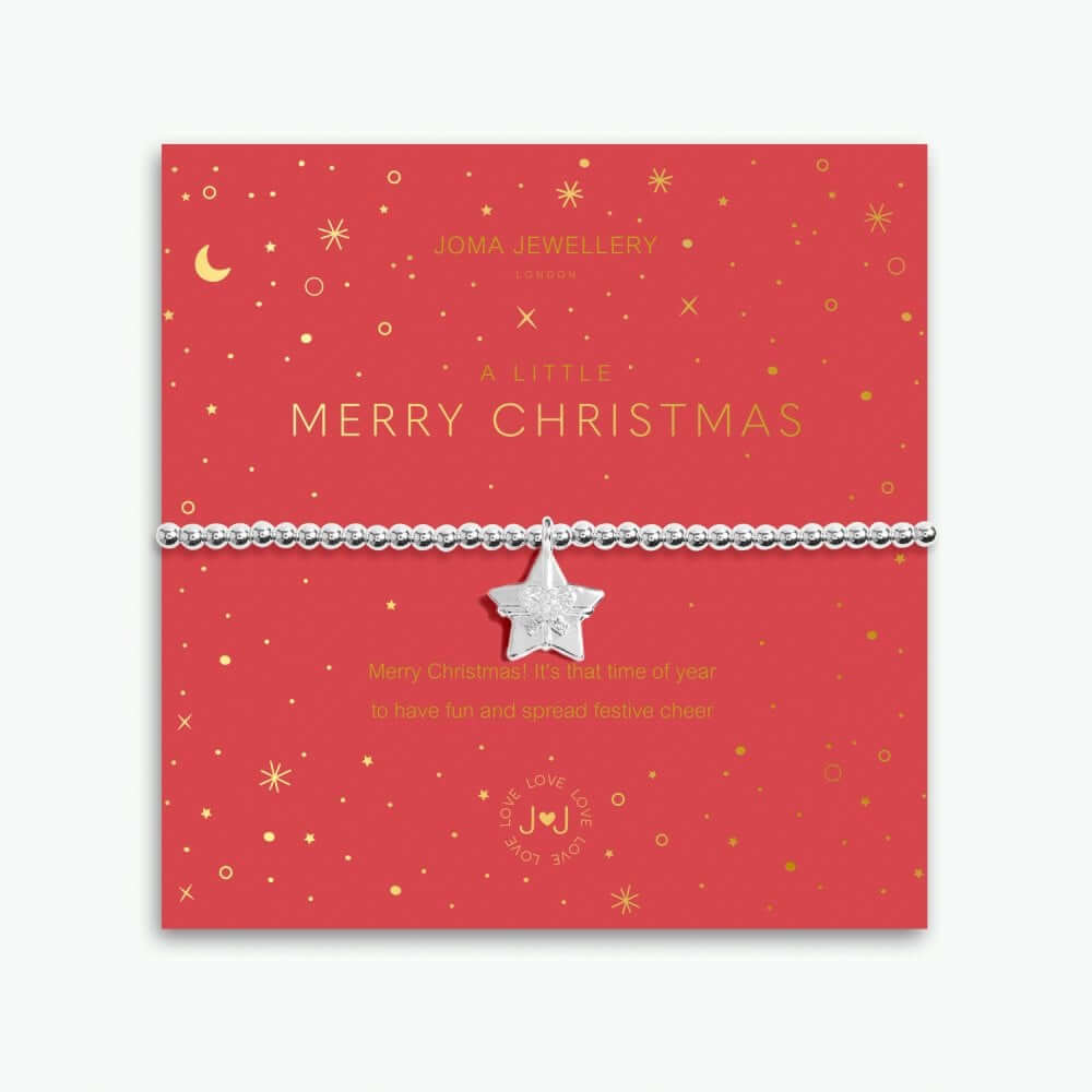 Christmas A Little | Merry Christmas | Silver | Bracelet | 17.5cm Stretch