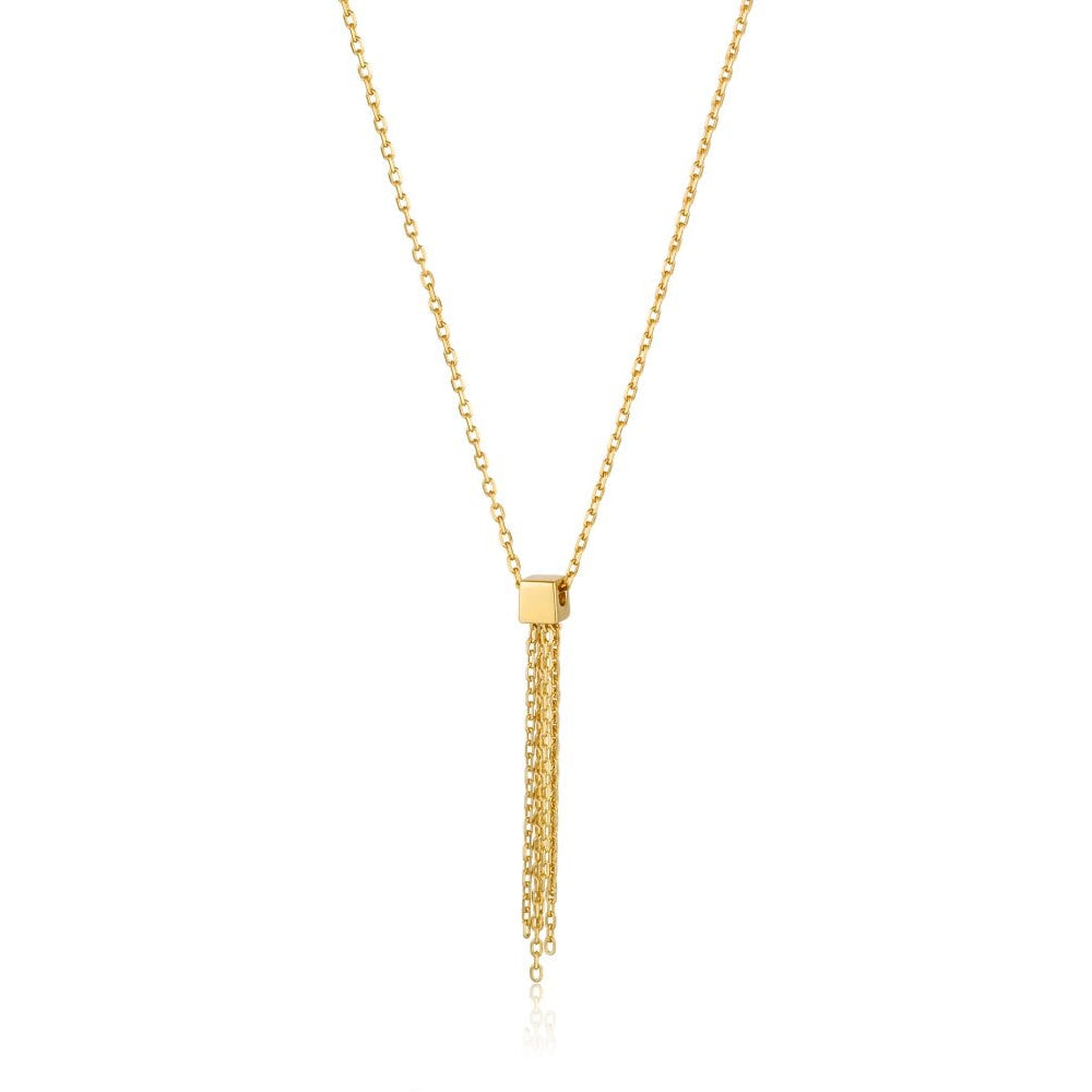 Tassel Drop Necklace Gold