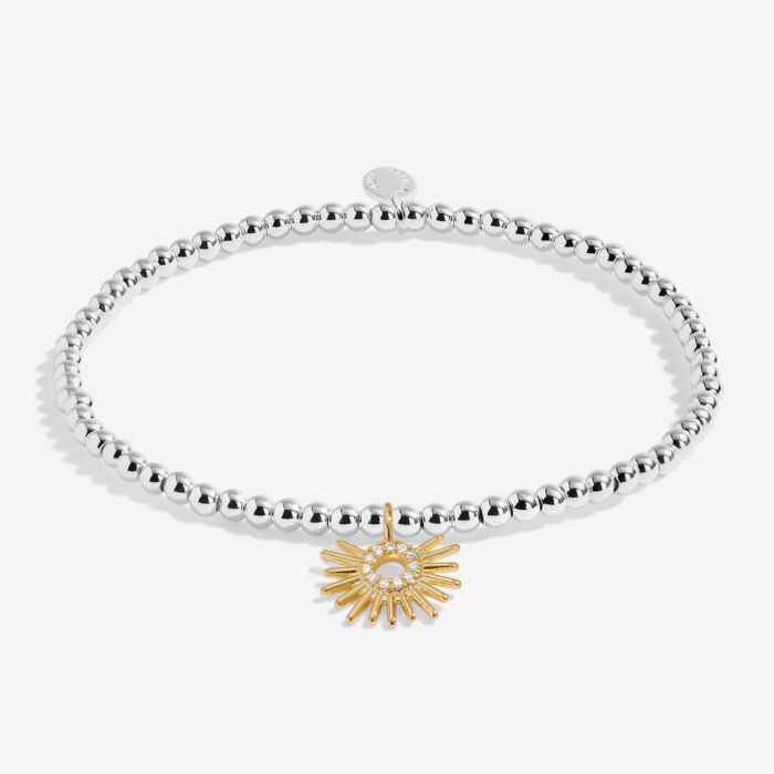 A Little 'You Brighten My Day' Silver & Gold Plated Bracelet