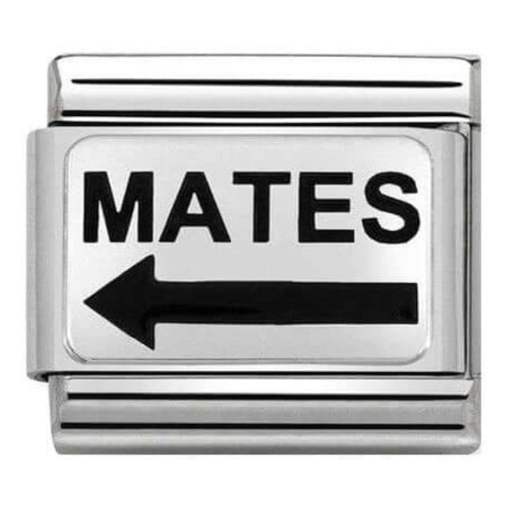 Classic Oxidised Plate 'MATES' Soul Mates Arrow