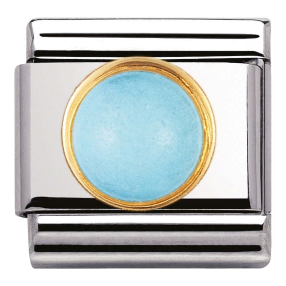 Classic Turquoise Round Stone Link