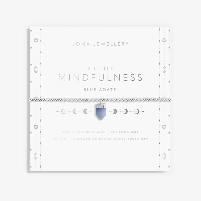 Affirmation Crystal A Little Mindfulness / Blue Agate Bracelet