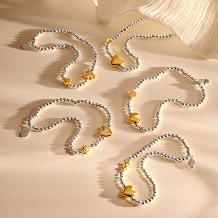 Birth Month A Little 'January' Silver & Gold Plated Bracelet