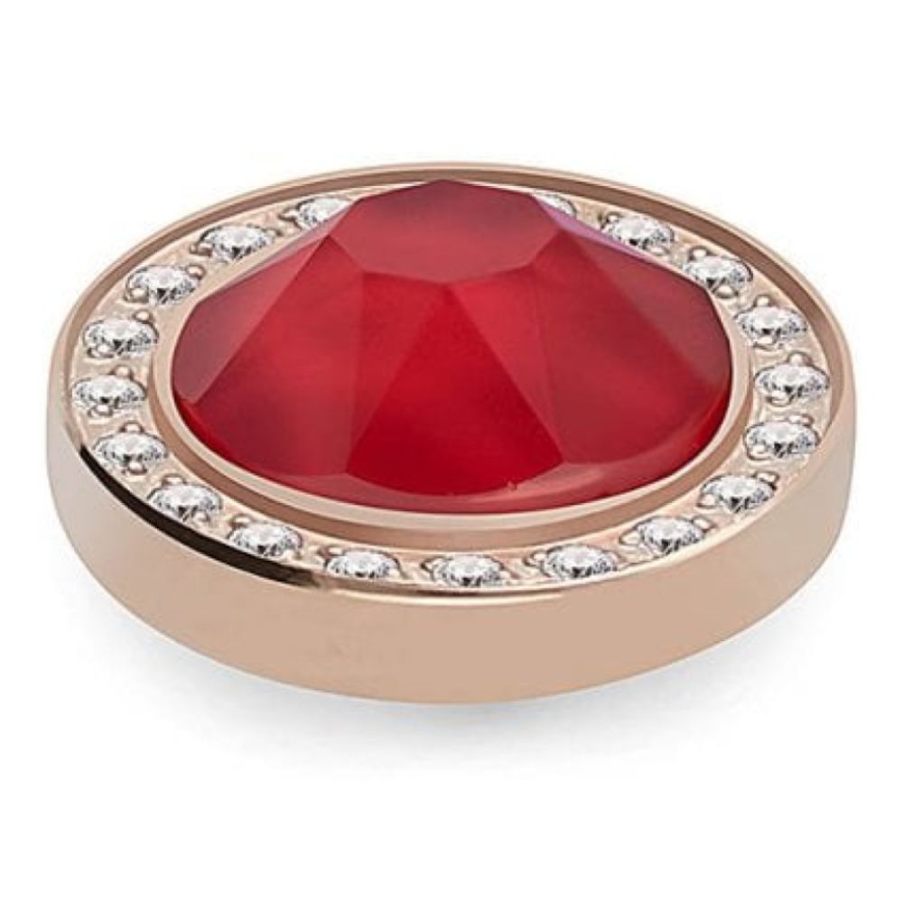 10.5mm Interchangeable Canino Deluxe Royal Red Crystal Top in RG