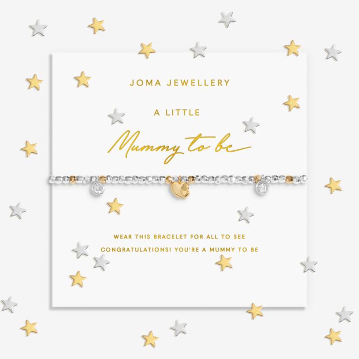 Sparkle Confetti A Little 'Mummy To Be' Silver & Gold Plated Bracelet