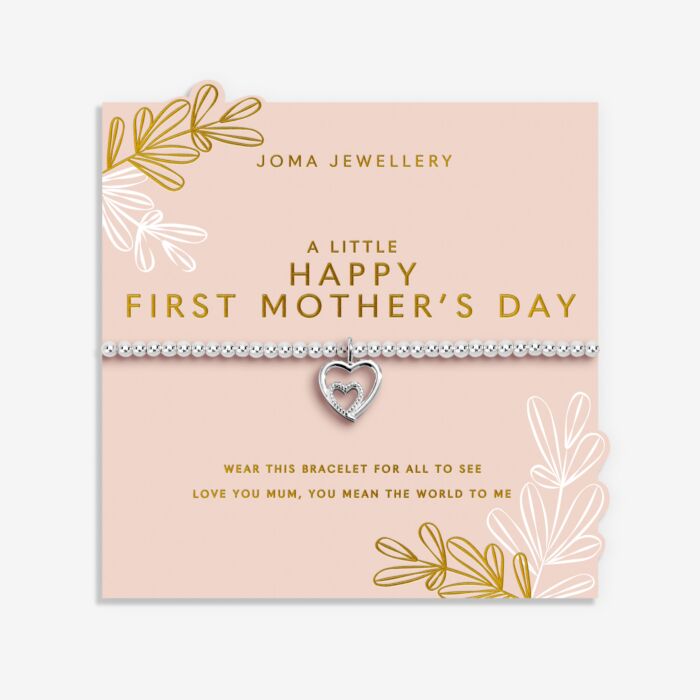 Mother's Day A Little 'Happy First Mother's Day' Silver Plated Bracelet