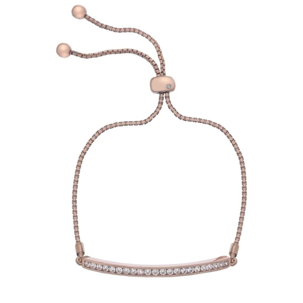 Crystal Rose Gold Plated Bracelet - Clear