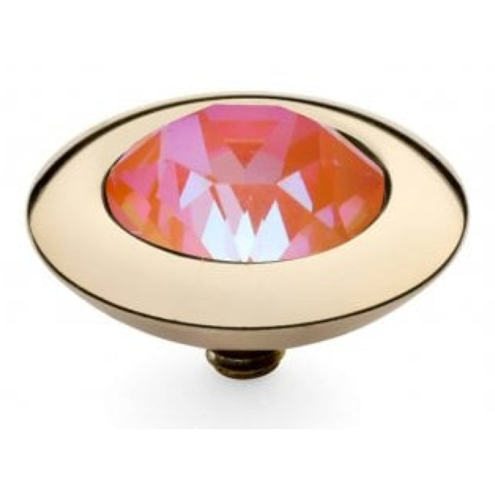 Orange Glow Delite Crystal Interchangeable Top Tondo (G/P)