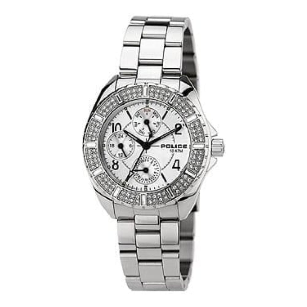 Navy Ii Ladies Stainless Steel And Precious Stones Wristwatch with Silver Dial