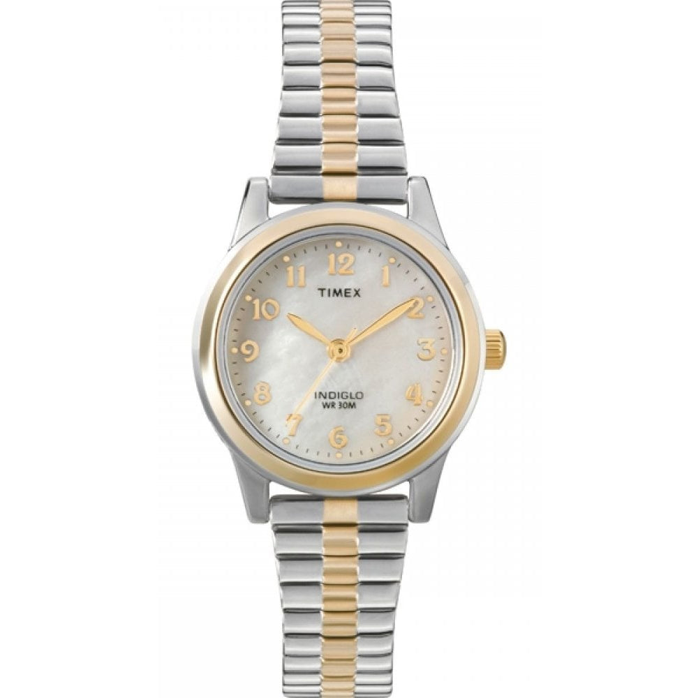 Ladies Mother Of Pearl Polished Stainless Steel Wristwatch