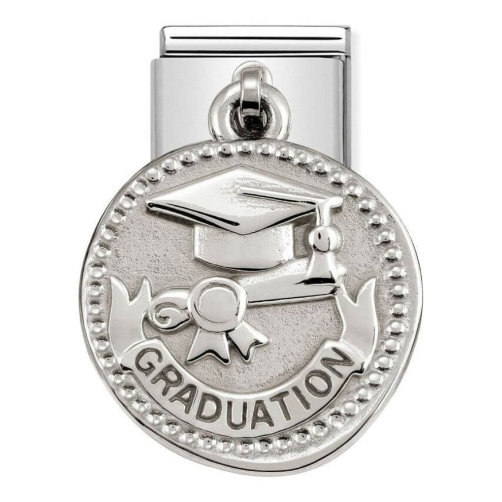 Classic Wishes Steel & 925 Silver Graduation Link
