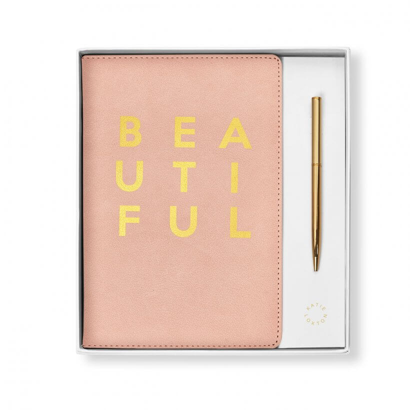 Beautifully Boxed A5 Notebook And Pen Set | Beautiful | Pink