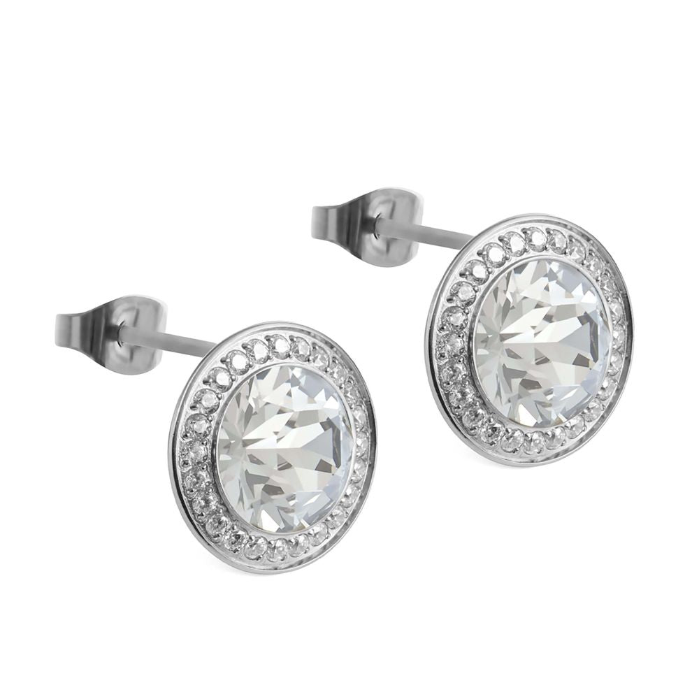 Crystal Ignite 13mm TONDO Deluxe (S/P) Stud Earrings