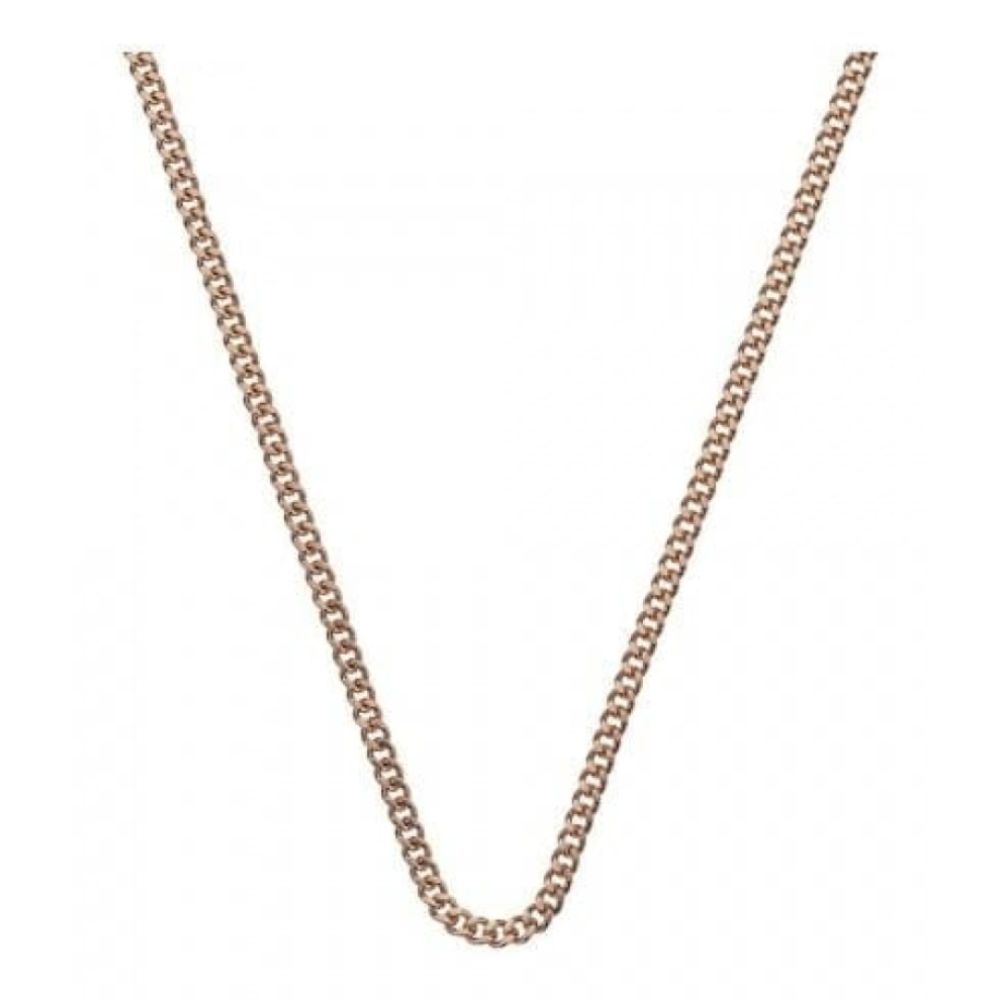 Ladies Rose Gold Curb Chain 35 Inch
