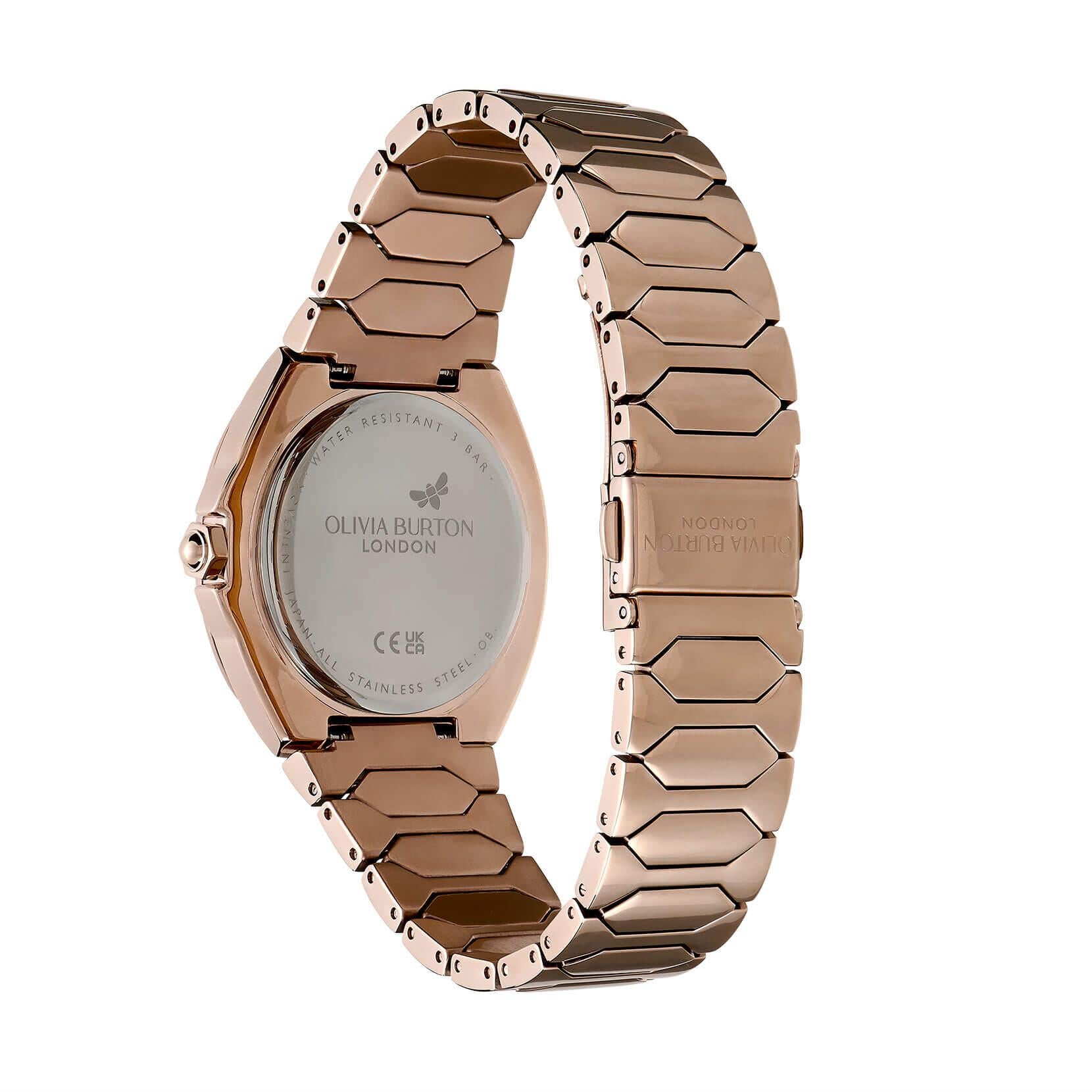 Lustre Multi-Function White Dial & Rose Gold Bracelet Watch