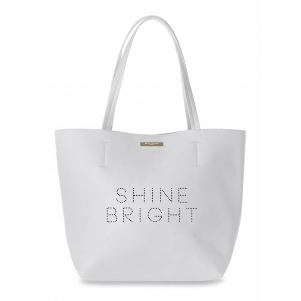 Polka Dot Parker Shopper - Shine Bright - Pale Gray