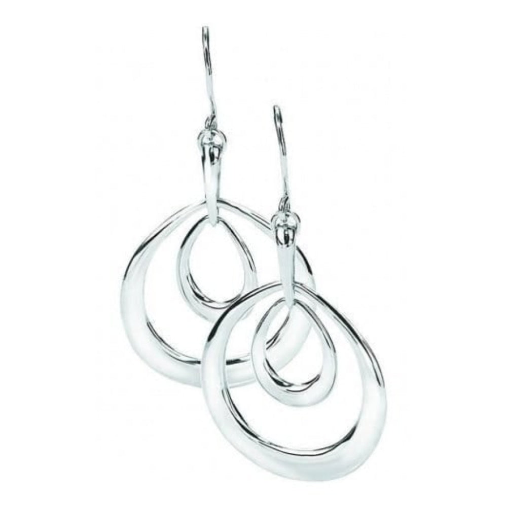 Ladies Tear Drop Silver Drop Earrings