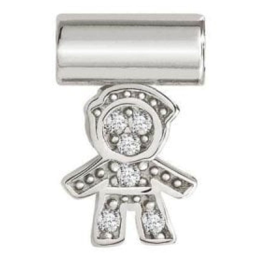 Seimia Silver Cubic Zirconia Baby Boy