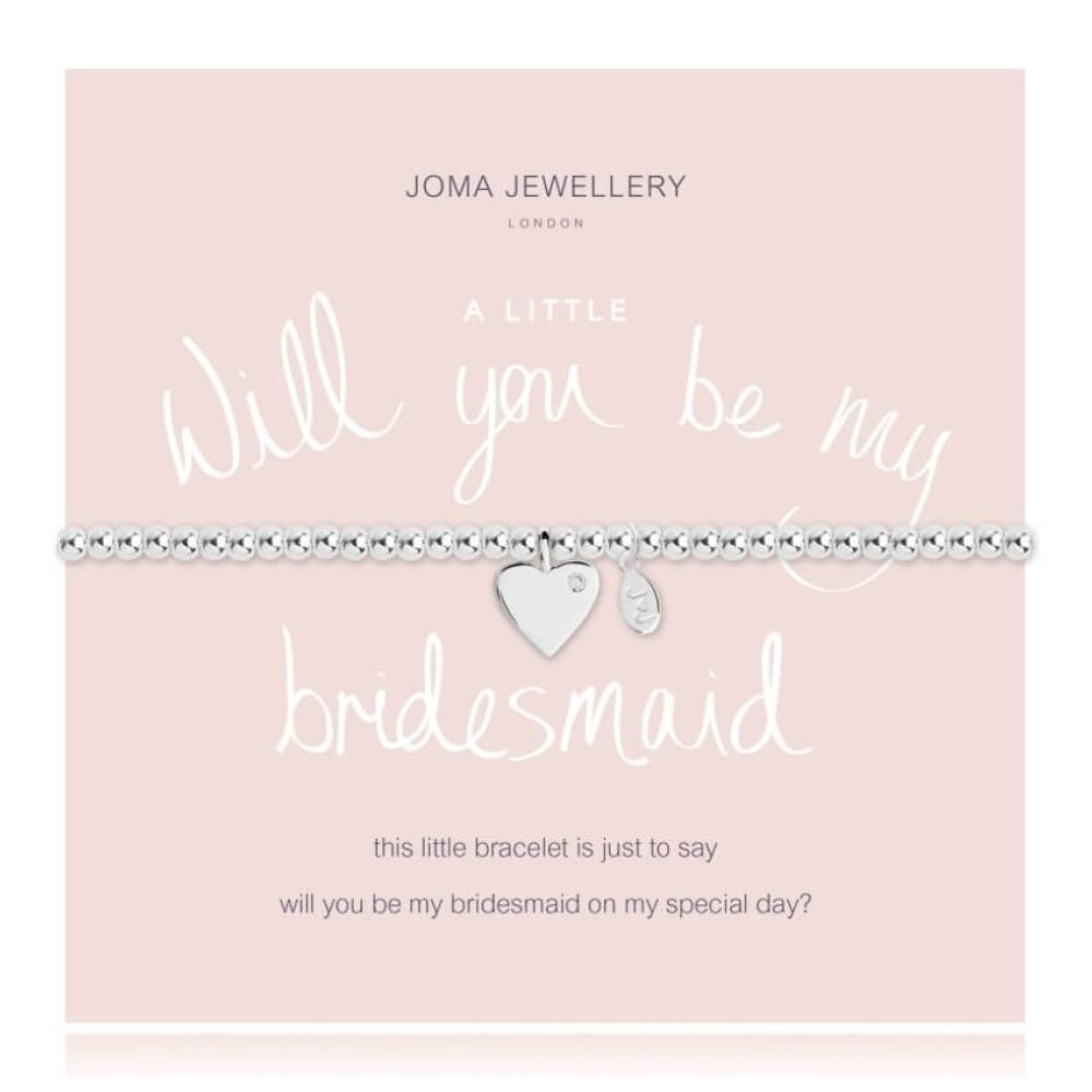 a little WILL YOU BE MY BRIDESMAID - silver bracelet
