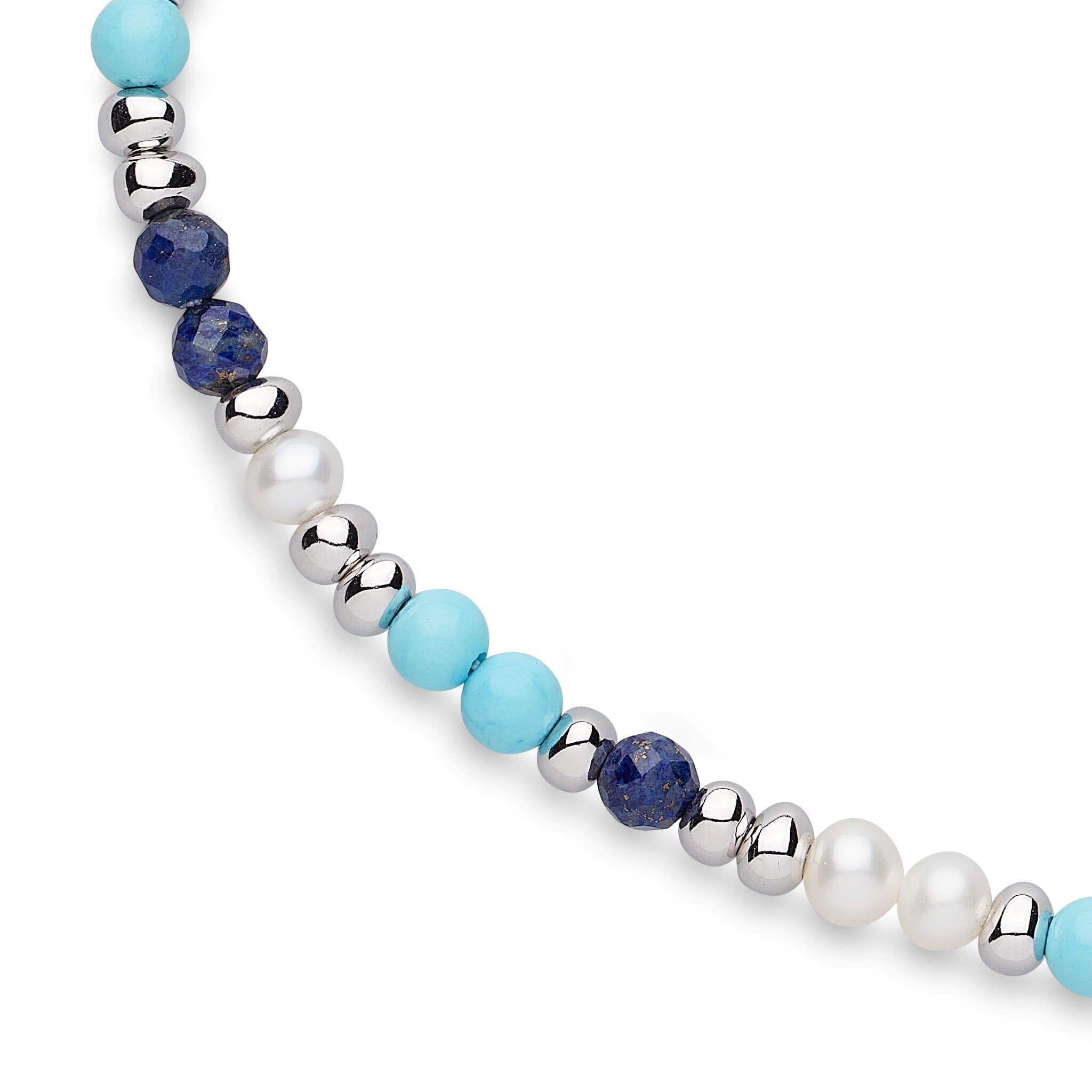Coast Tumble Azure Gemstone Beaded Necklace