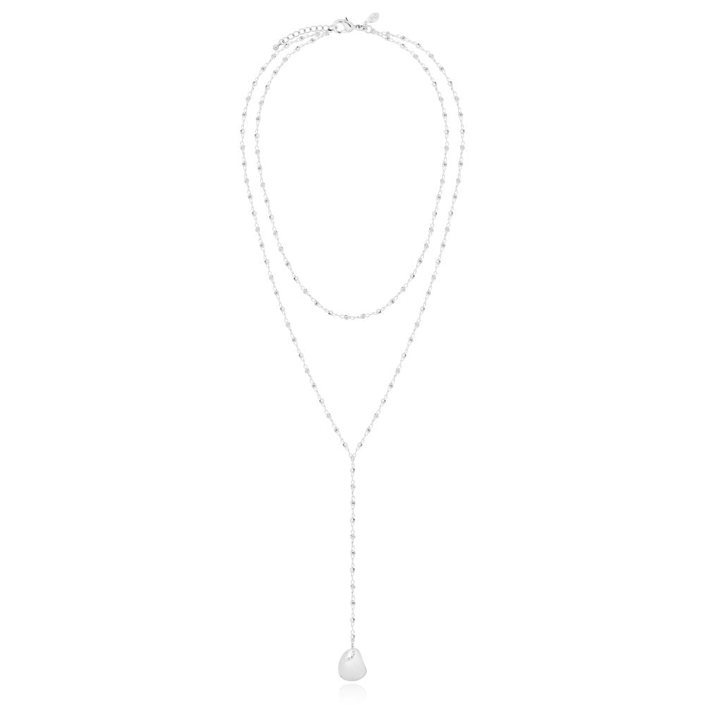 Orla | Facet Chain Lariat Necklace | 55cm Total Length With 8cm Drop