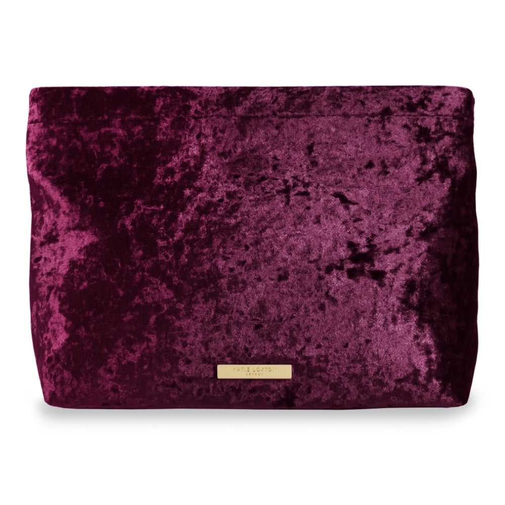 VALENTINA VELVET CLUTCH - crushed berry - 23.5x29x7cm
