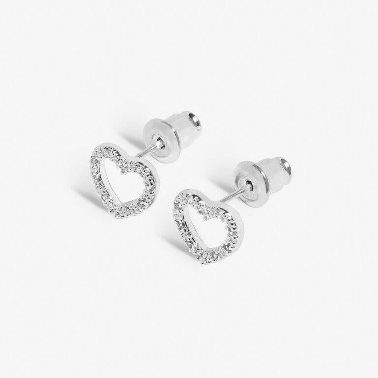 Bauble 'With Love' Silver Plated Stud Earrings