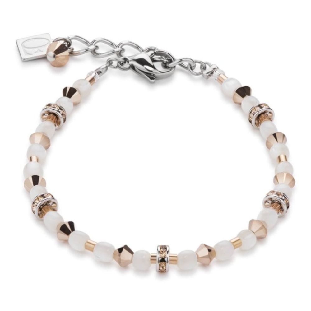 Rose Gold & White Crystal Bracelet