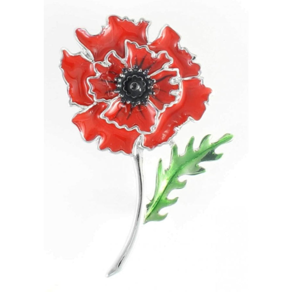 Wild Poppy Brooch
